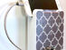 GlamSocket Decorative Multi-Outlet & Dual USB Port Surge Protector + Phone Holder (Moroccan Quatrefoil)
