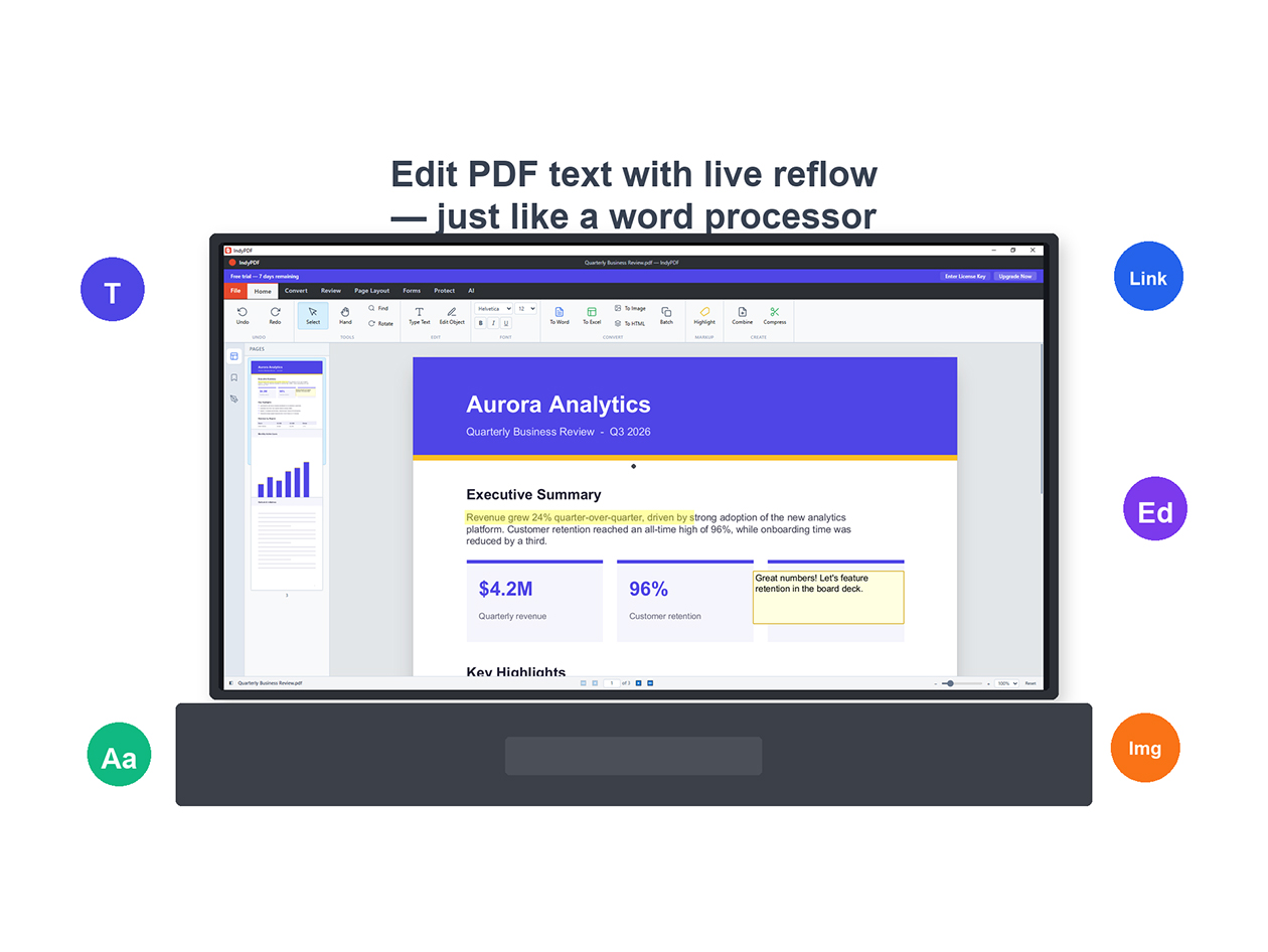 IndyPDF Editor & Converter: Lifetime Subscription