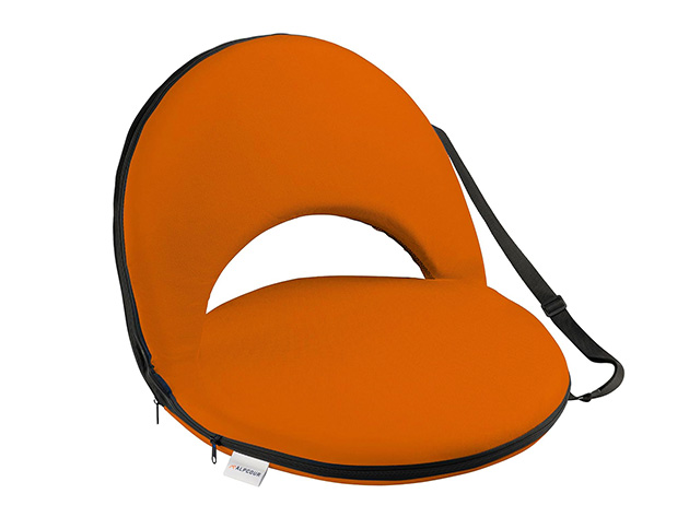 Reclining Stadium Seat with Storage Pocket (Orange)