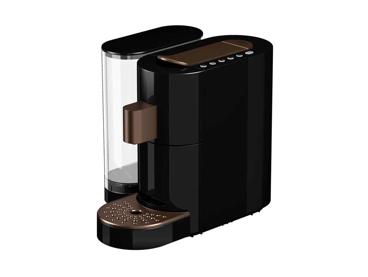K-FEE Twins II Single Serve Coffee, Espresso, Milk Machine - Black/Copper