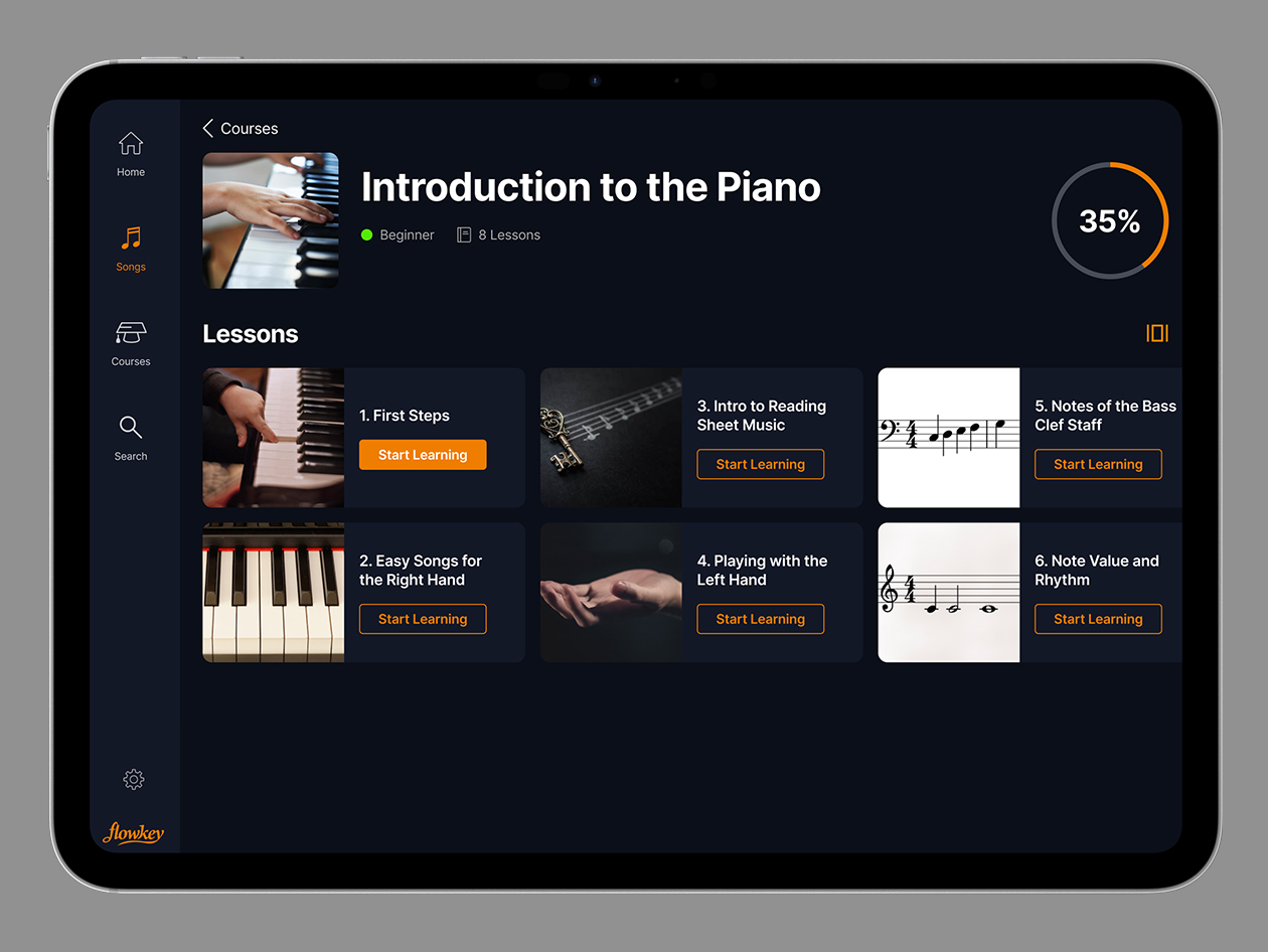 flowkey Piano Learning App: Classic Plan (1-Year Subscription)