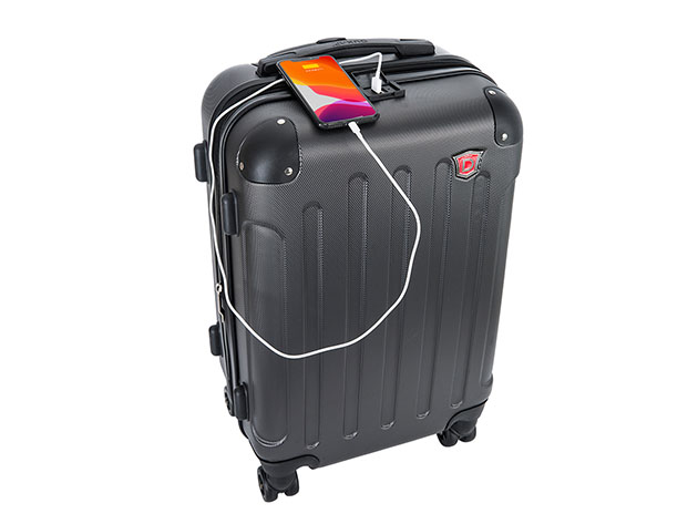 DUKAP Intely 28" Hardside Spinner with Digital Weight Scale (Grey)