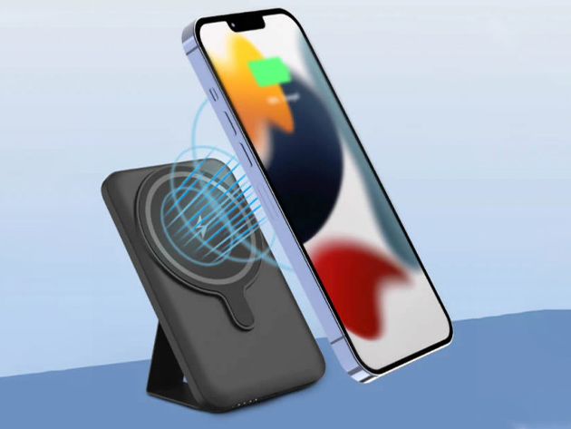 Stand-O-Matic 5,000mAh Fast Wireless Charger and Multi-Stand (Black)