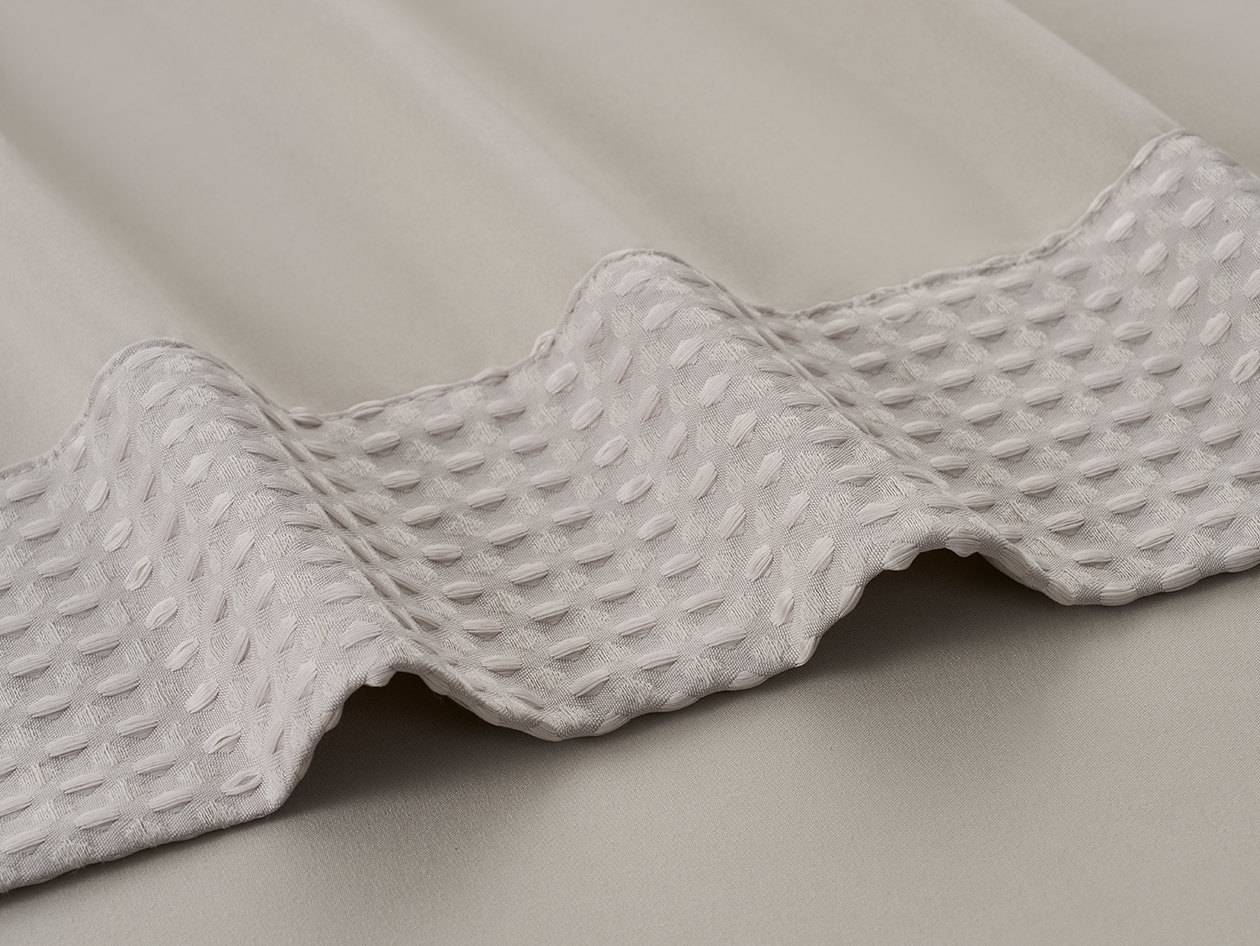 4-Piece Bamboo Blend Waffle Hem Sheet Set (Taupe/Queen)