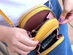 Lior Crossbody Cellphone Purse Bronze